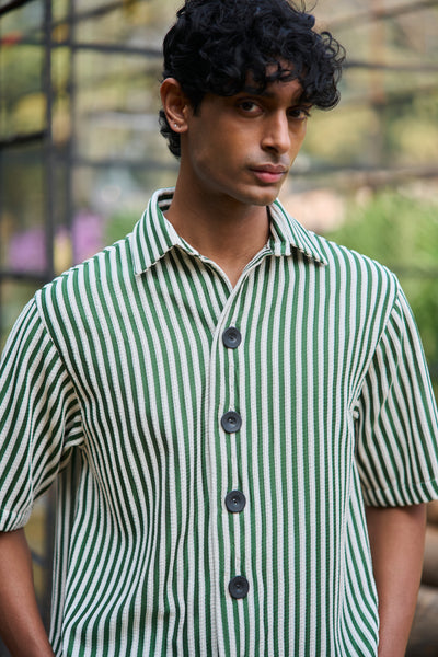 TEXTURED STRIPED SHIRT