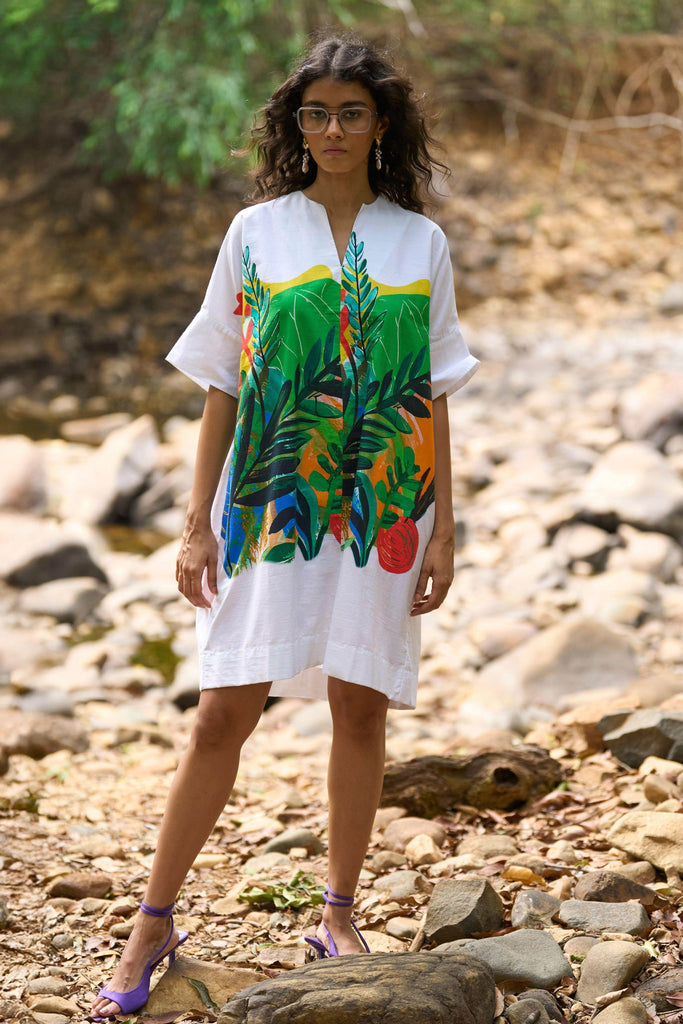 GRAPHIC PRINT SHIRT DRESS - dash and dot dash and dot