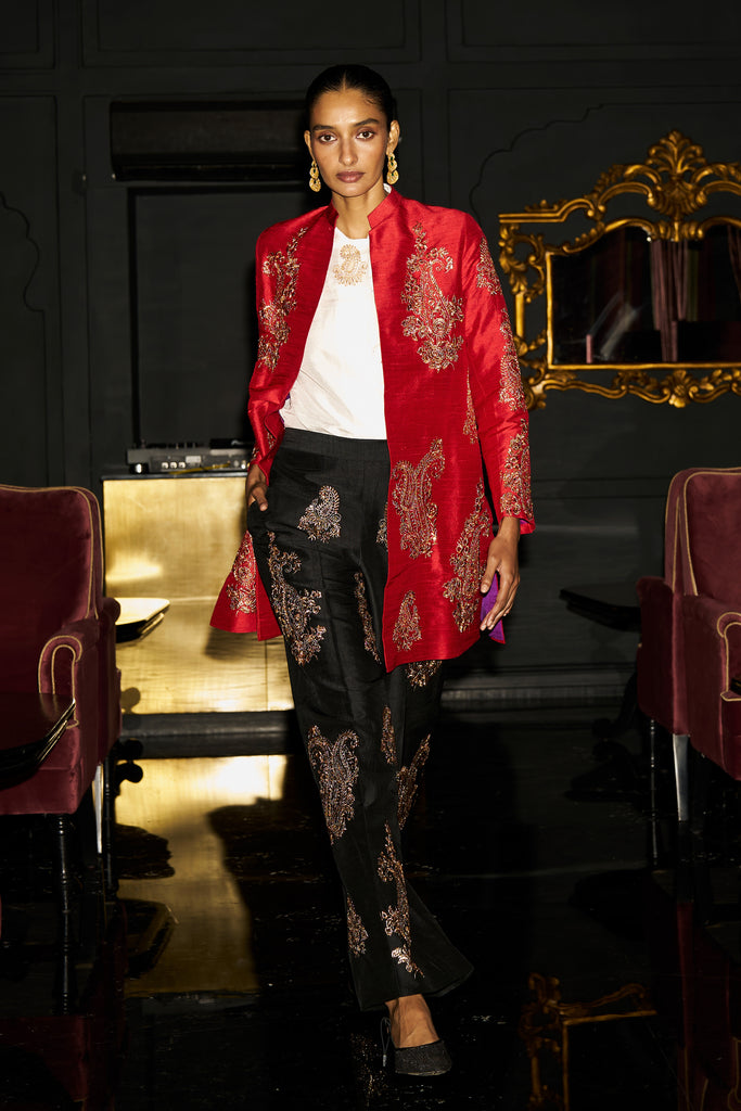 EMBROIDERED PAISLEY SHIRT & PANT dash and dot