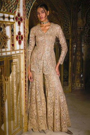 EMBROIDERED LACE PEPLUM SET - dash and dot