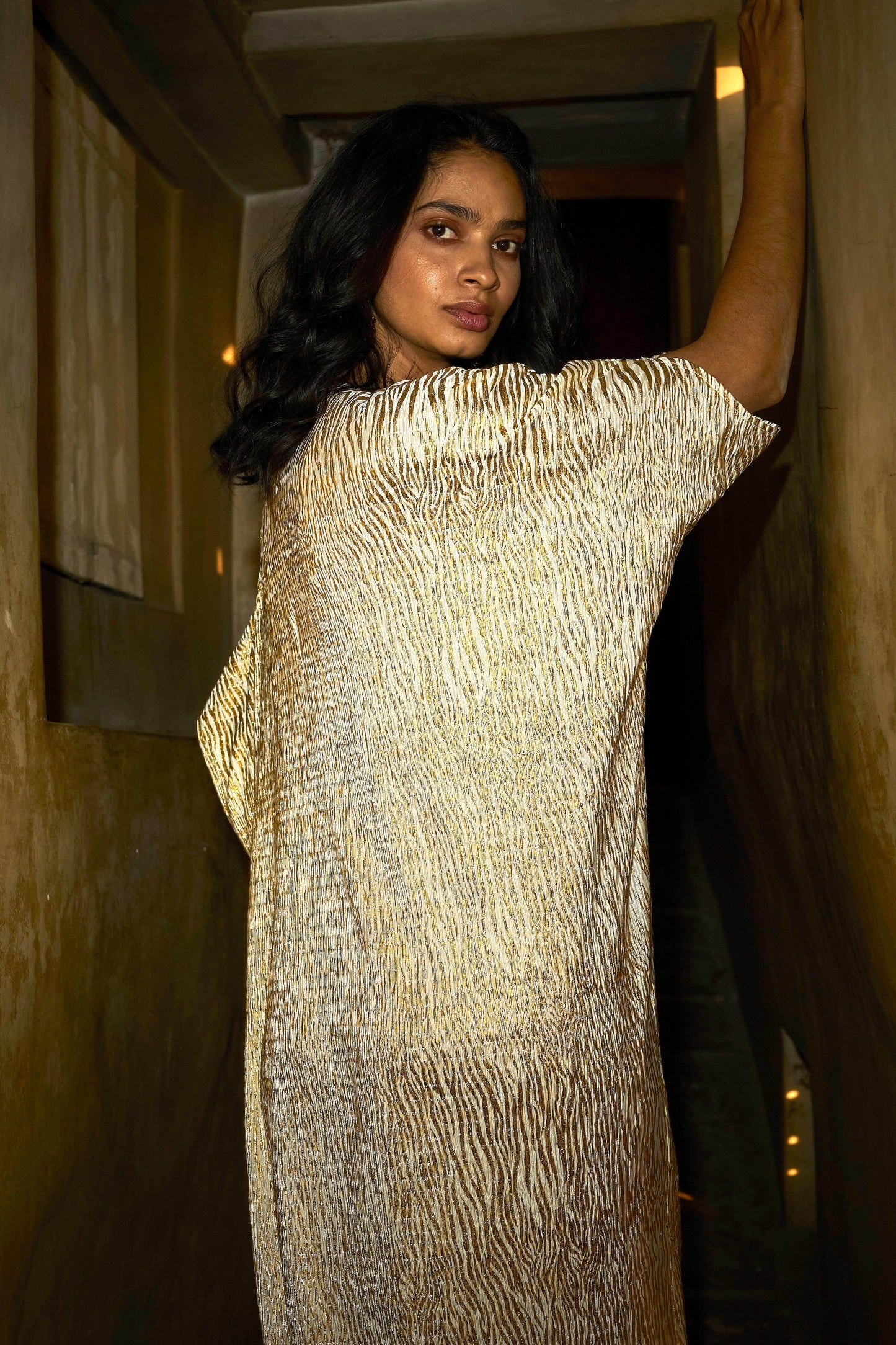 FOIL DRAPED KAFTAN - dash and dot