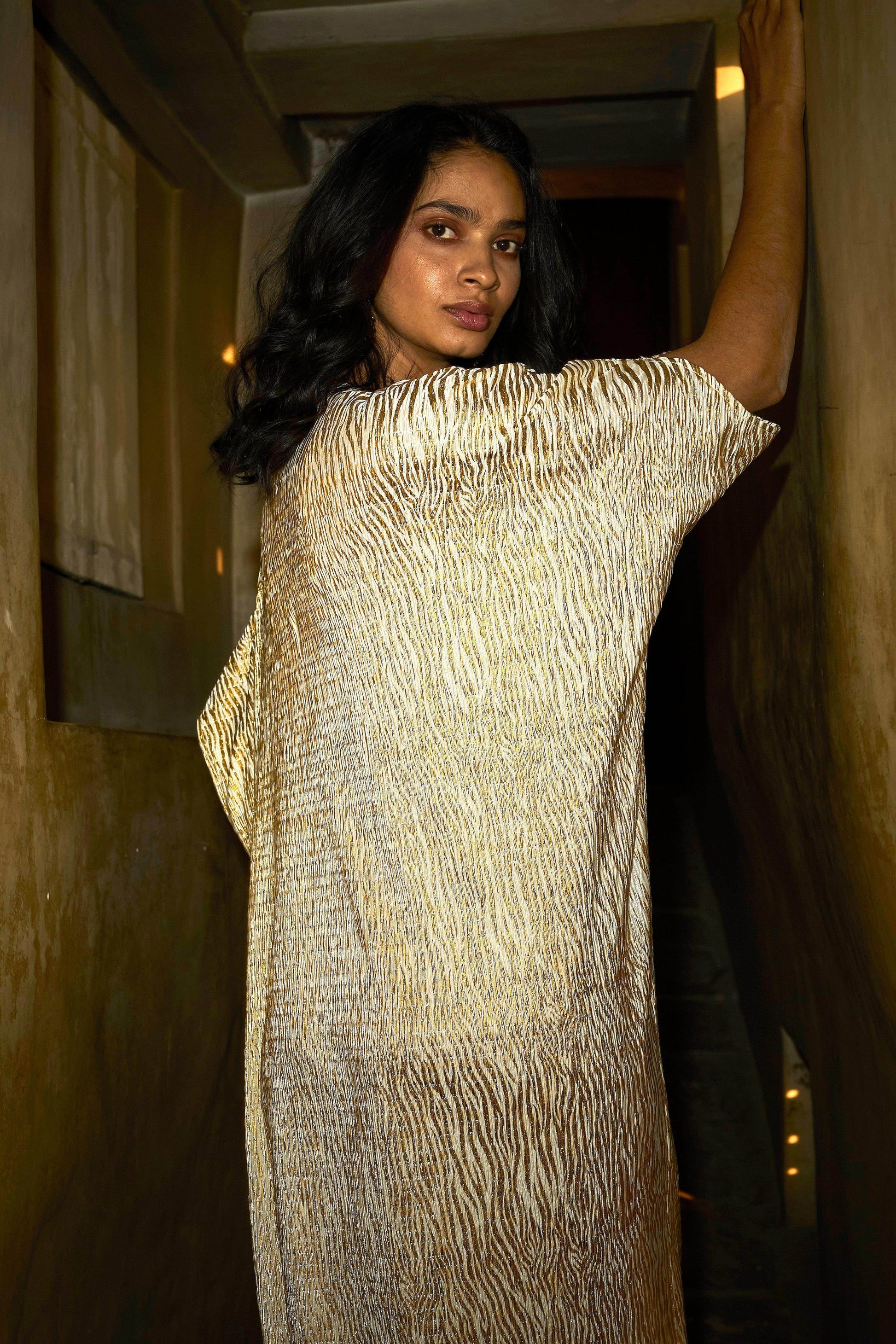 FOIL DRAPED KAFTAN - dash and dot