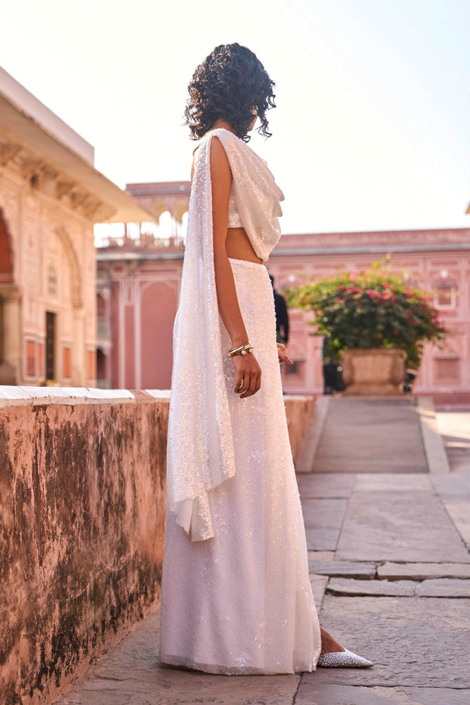 DRAPED SEQUIN TOP - dash and dot dash and dot