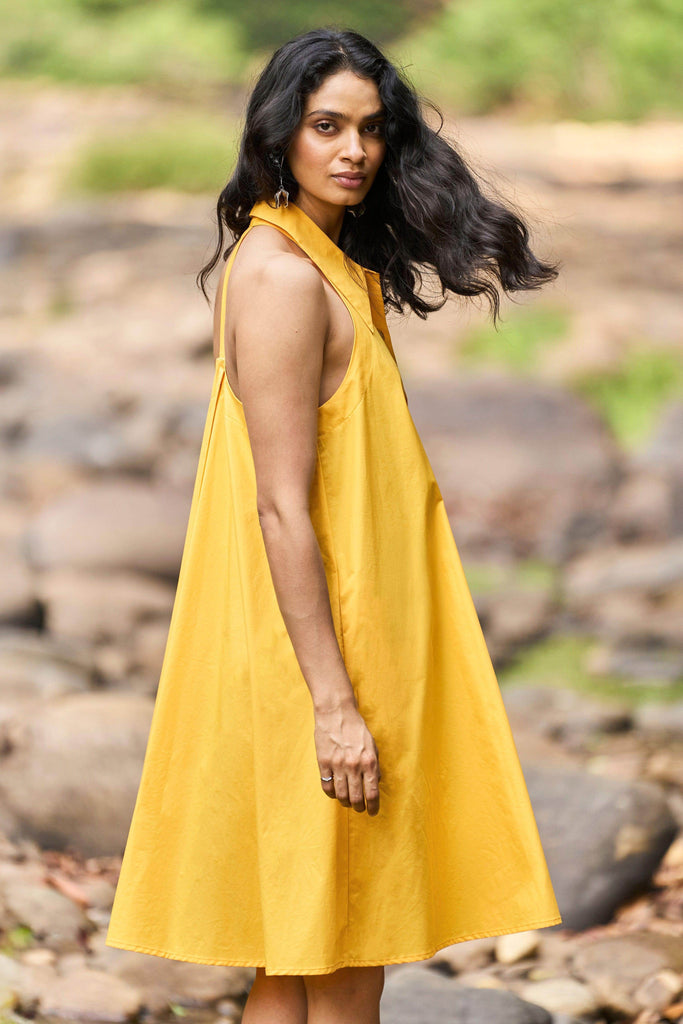 HALTER MINI SHIRT DRESS - dash and dot dash and dot