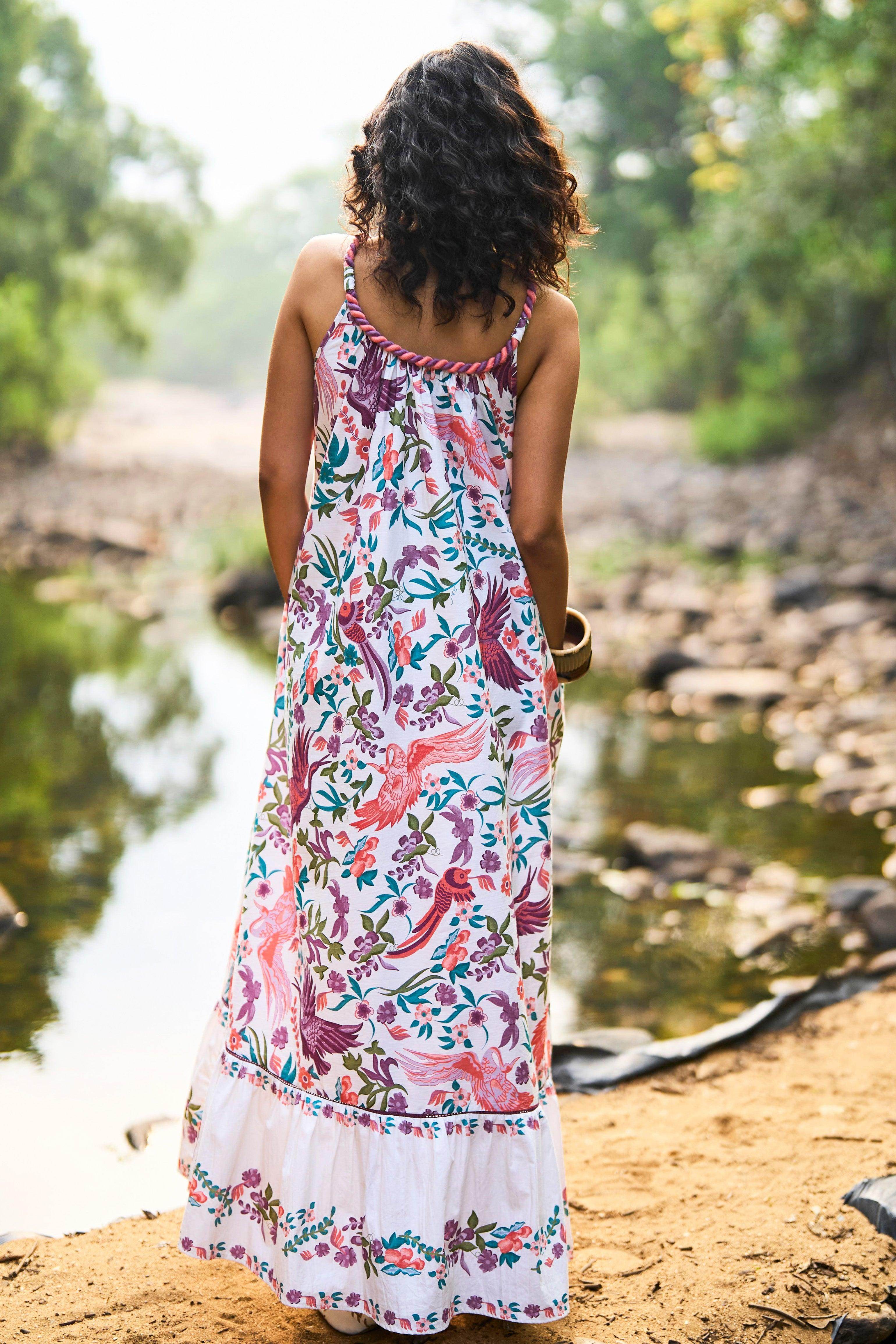 pastel summer maxi dress Dash and Dot - PRINTED PASTEL MAXI