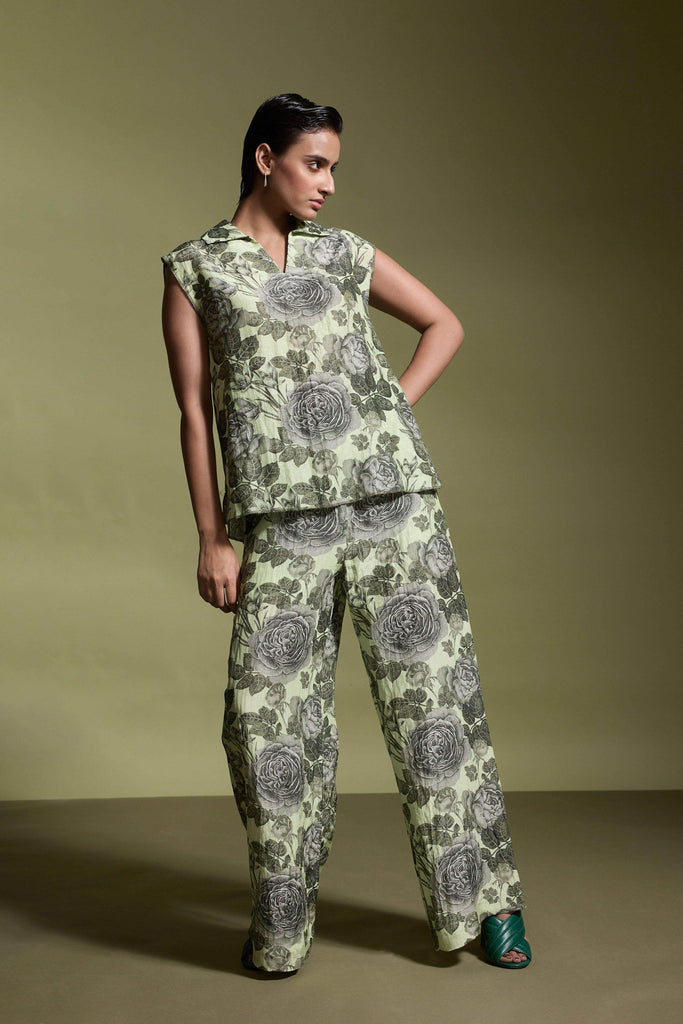 FLORAL LINEN PANT - dash and dot dash and dot