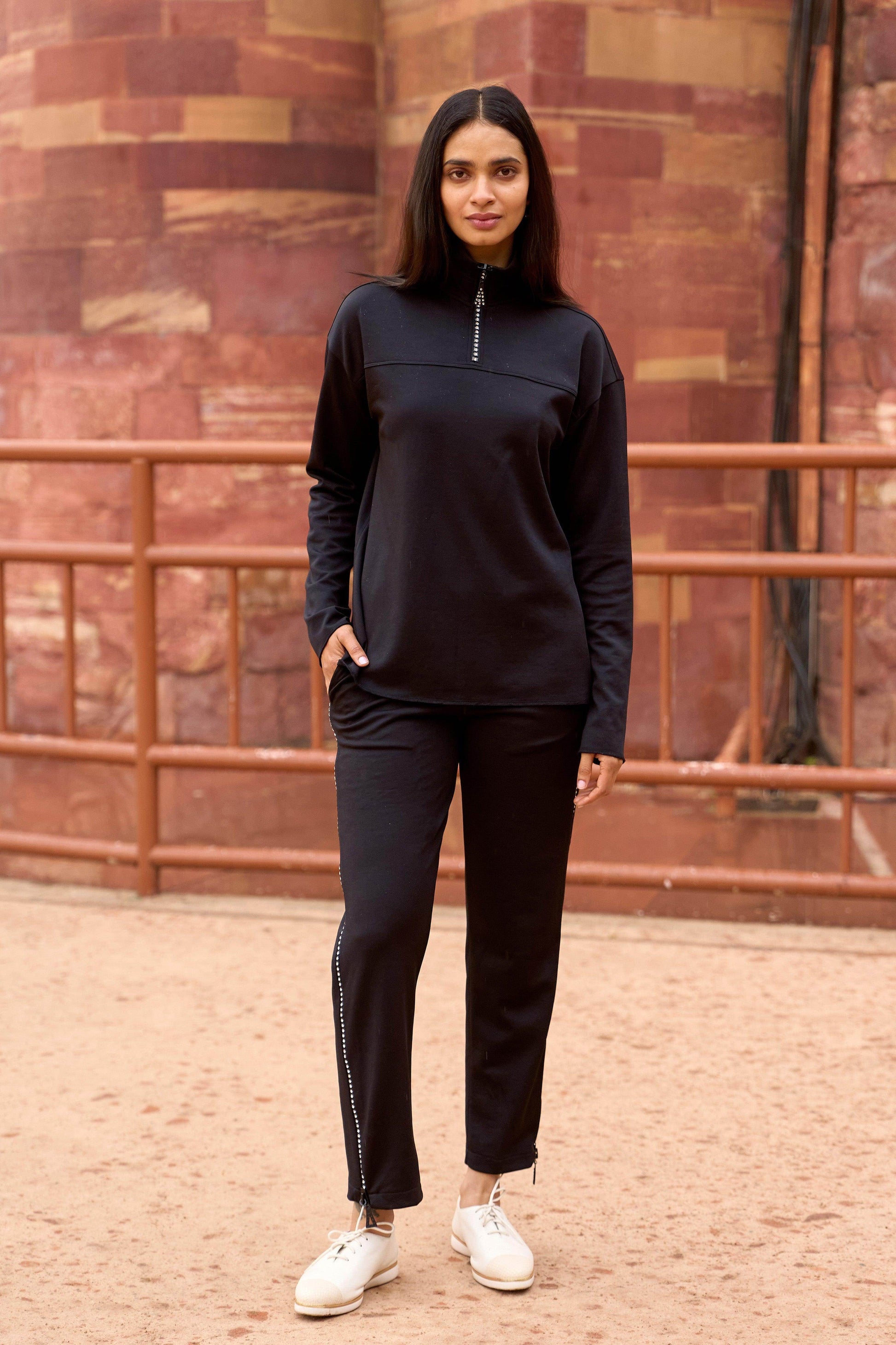 CRYSTAL SIDE ZIP PANT - dash and dot