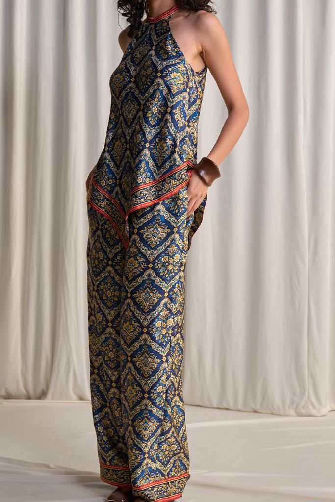 SCARF PRINT RELAXED FIT PANT dash and dot