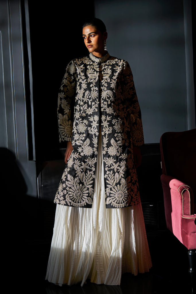 CRUSHED CRINKLE MAXI SKIRT dash and dot