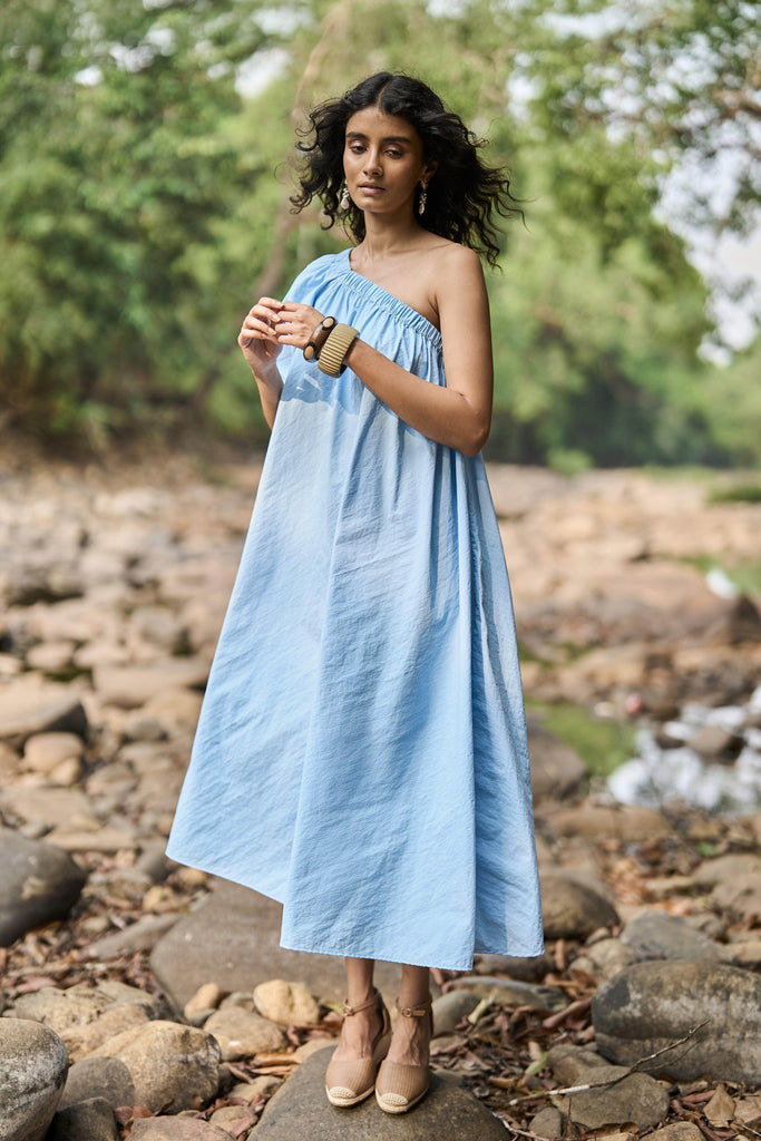 ONE-SHOULDER MIDI - dash and dot dash and dot