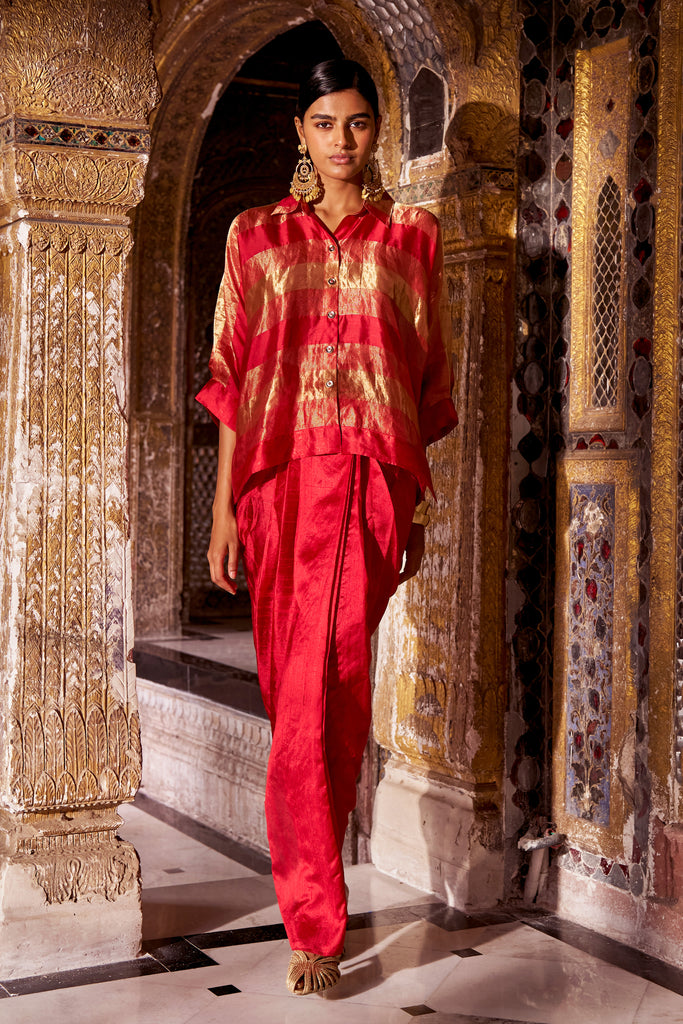 ASYMMETRIC DRAPE SKIRT dash and dot