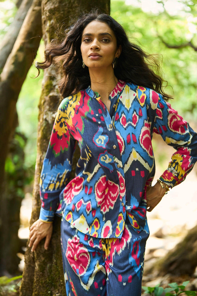 IKAT PRINT SHIRT - dash and dot dash and dot