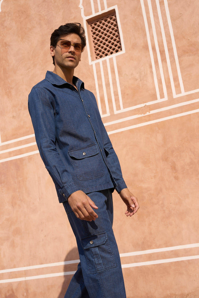 DENIM SHIRT - dash and dot dash and dot