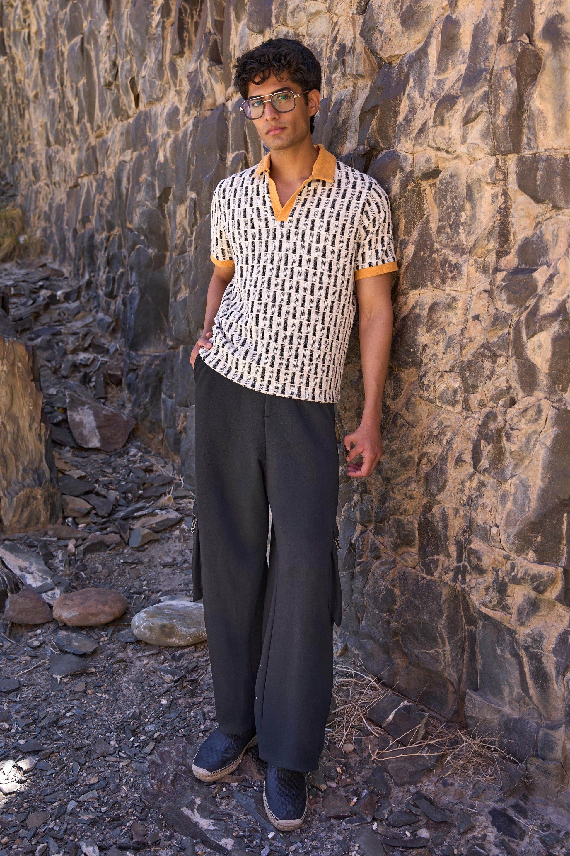 JACQUARD POLO - dash and dot