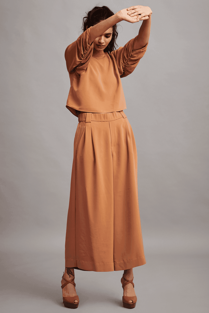 CARAMEL PALAZZO SET - dash and dot dash and dot