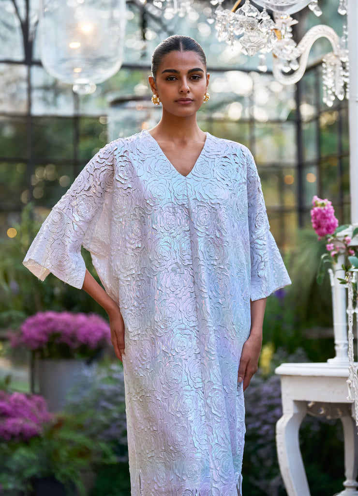 CUTWORK LAMÉ KAFTAN dash and dot