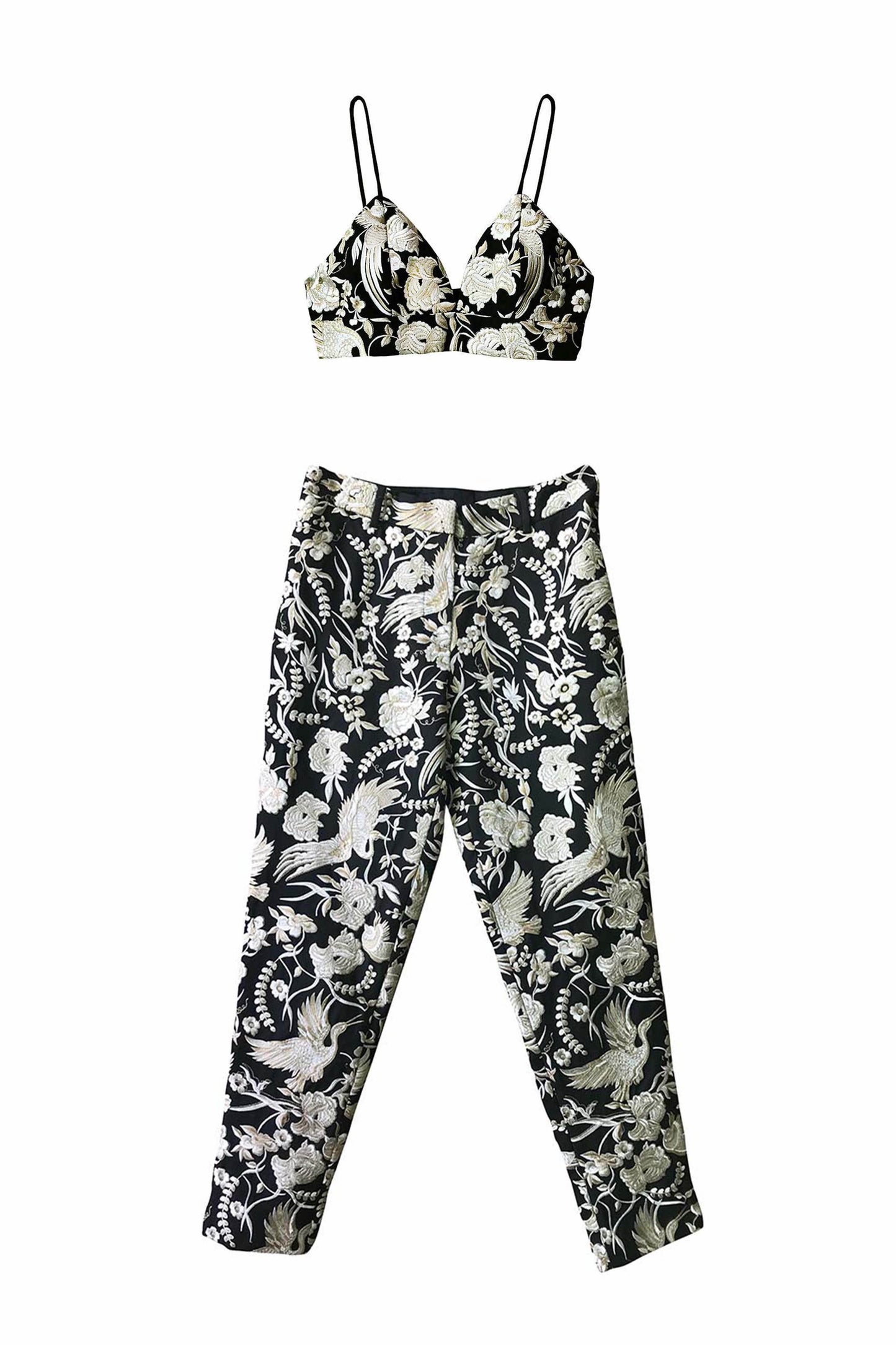 EMBROIDERED BRALETTE SET - dash and dot