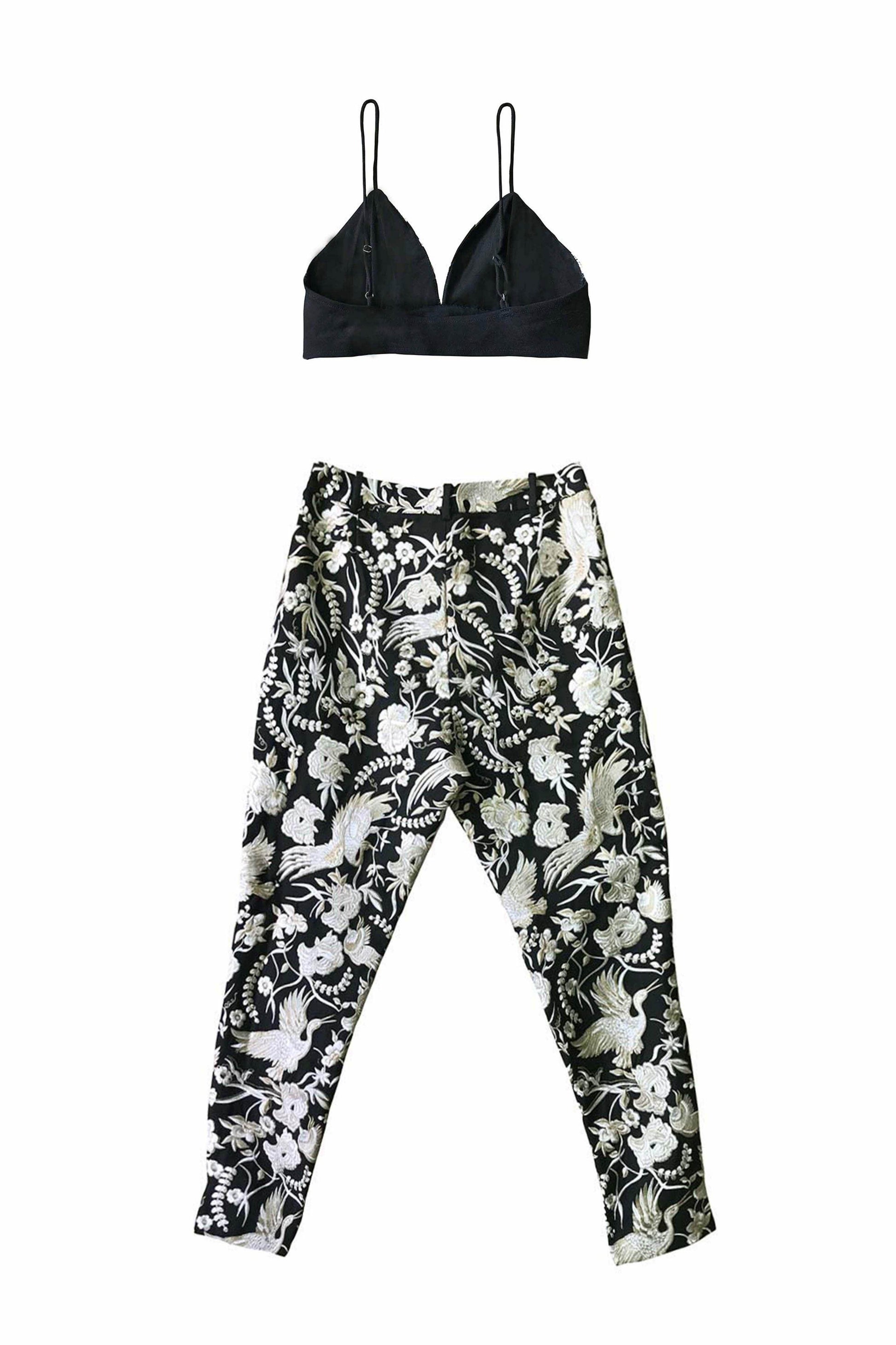 EMBROIDERED BRALETTE SET - dash and dot