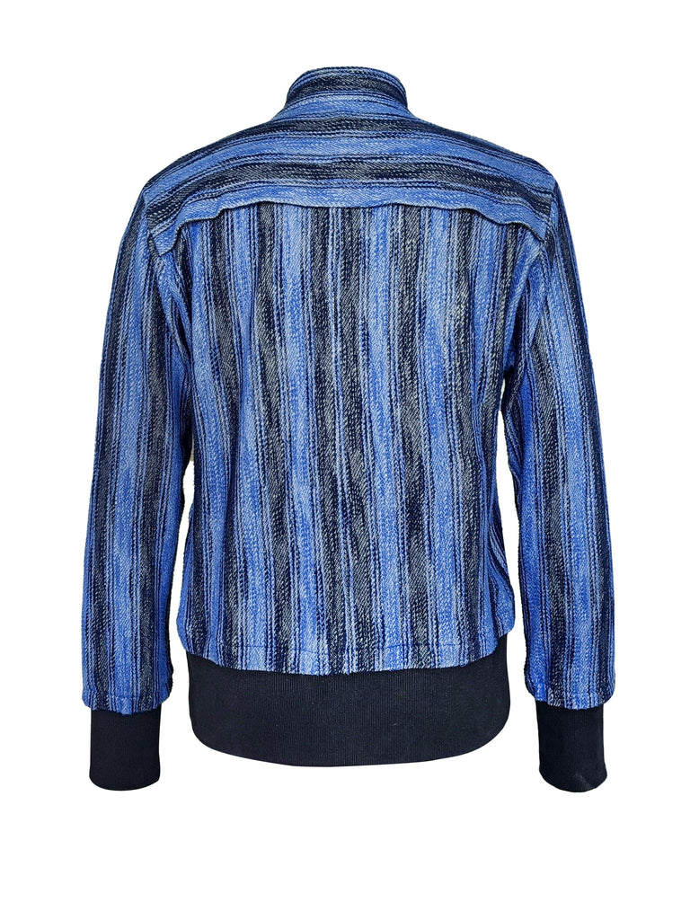 KNIT STRIPE BOMBER JACKET - dash and dot dash and dot