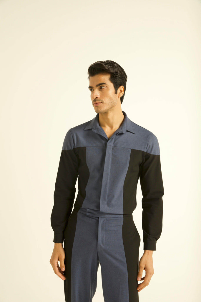 BLUE/BLACK COLOUR BLOCK SET - dash and dot dash and dot