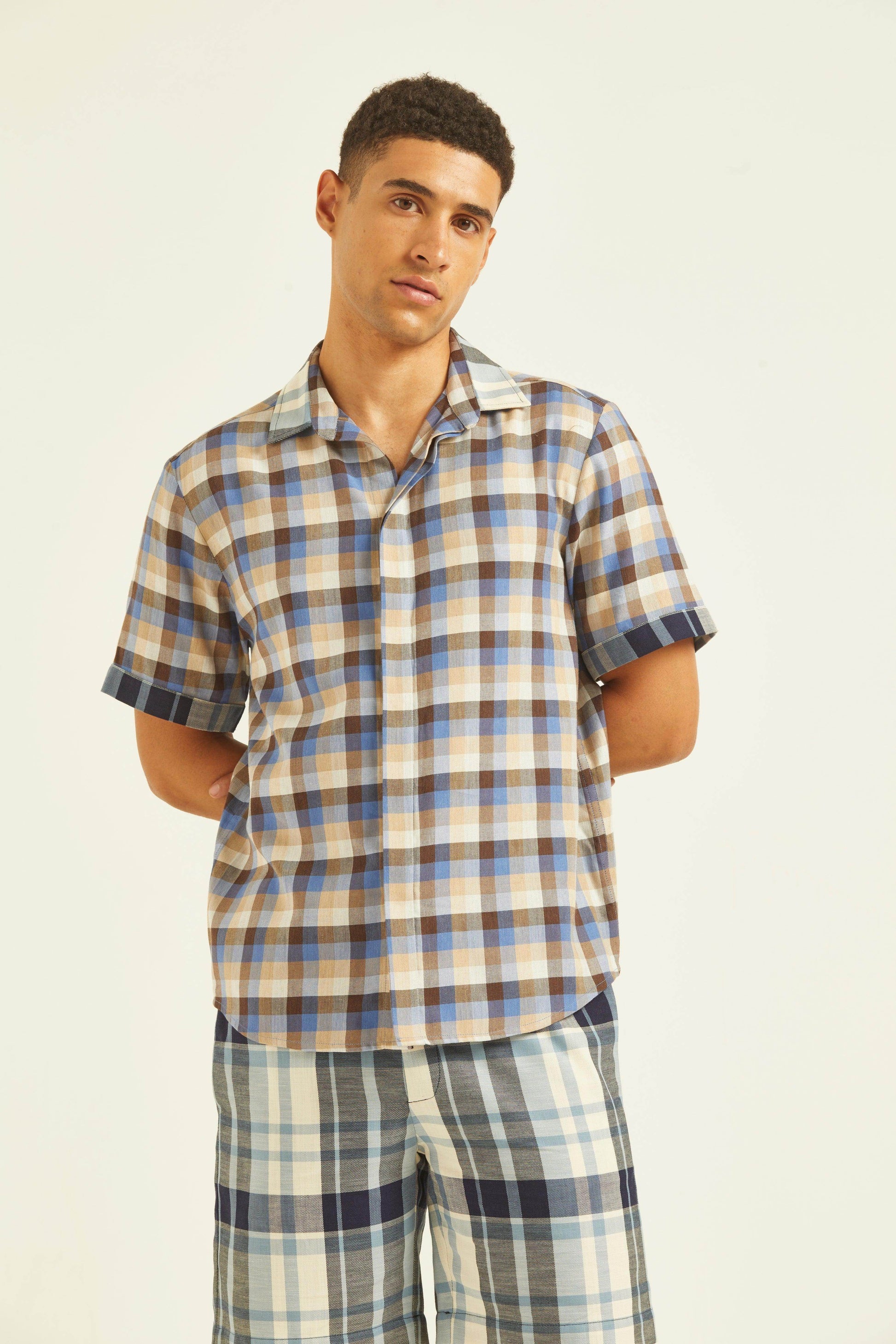 TWO CHECKS SHORTS SET - dash and dot