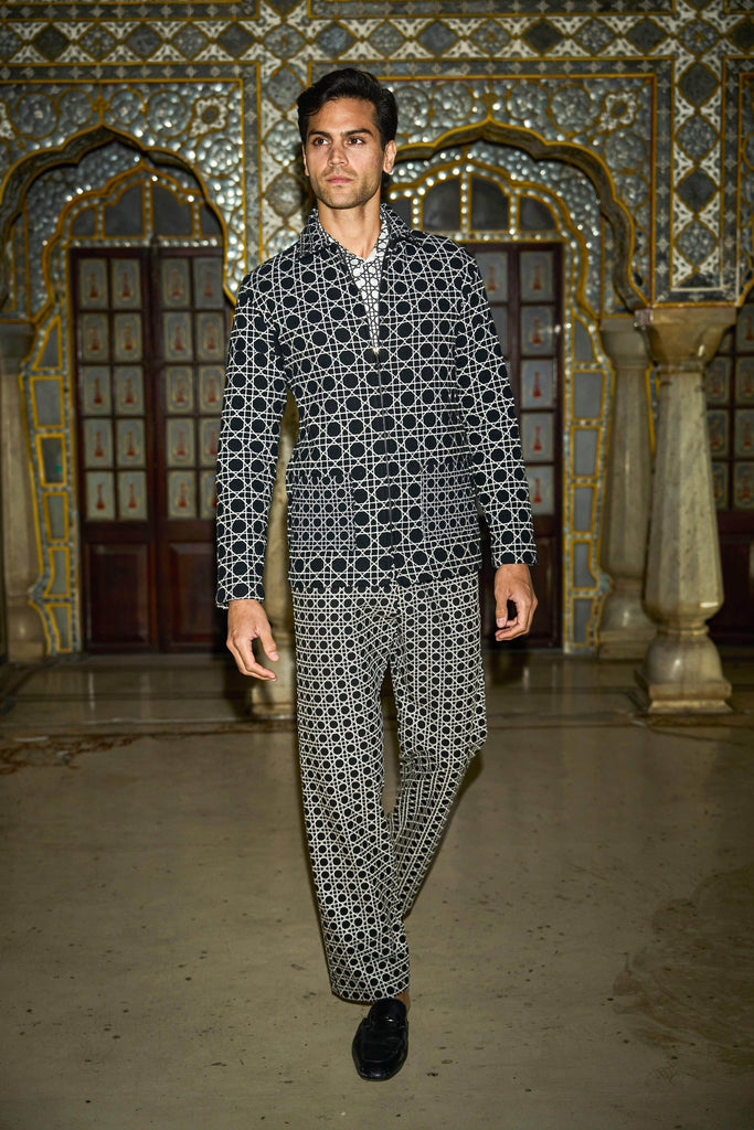 RATTAN EMBROIDERED TROUSER - dash and dot dash and dot