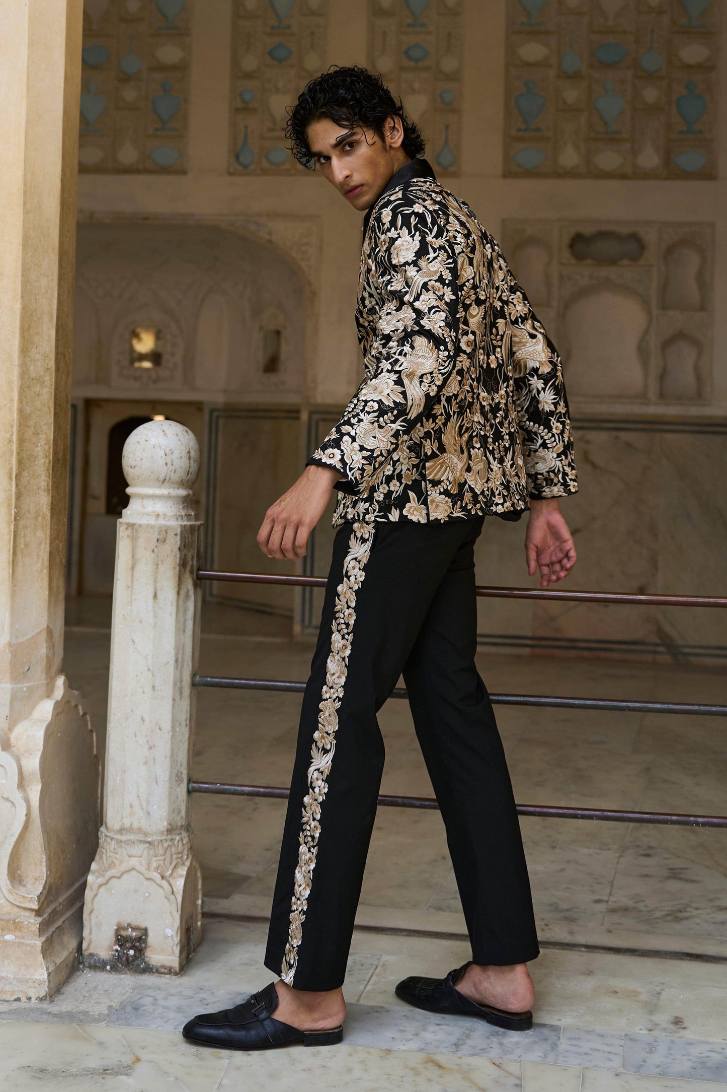 EMBROIDERED JACKET, SHIRT AND PANT - dash and dot