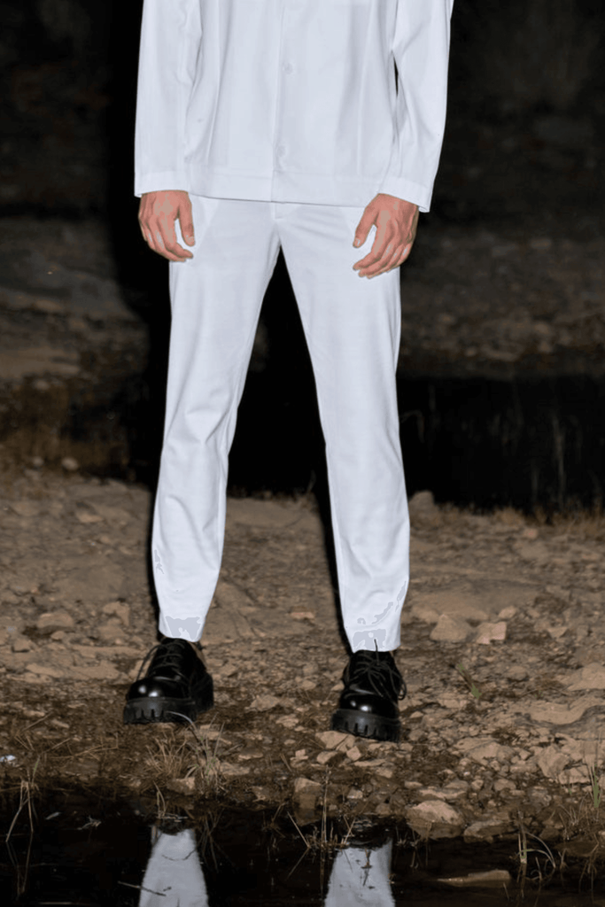 WHITE PANTS - dash and dot dash and dot