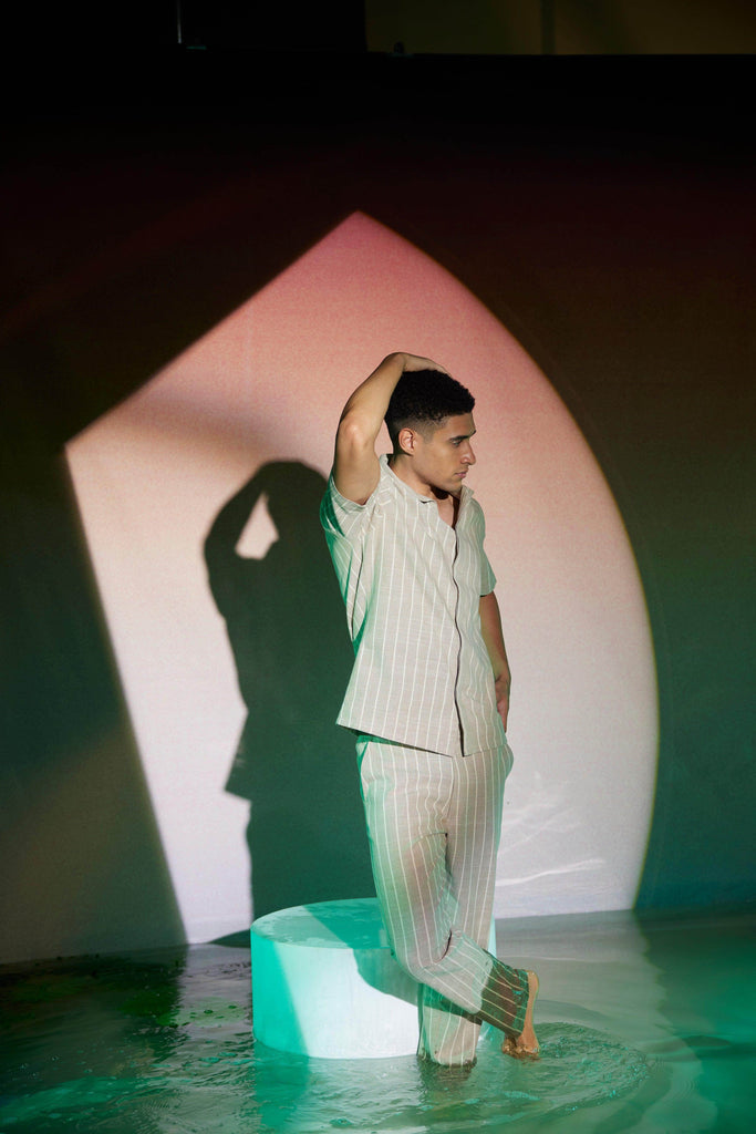 STRIPE HALF SLEEVE SET - dash and dot dash and dot