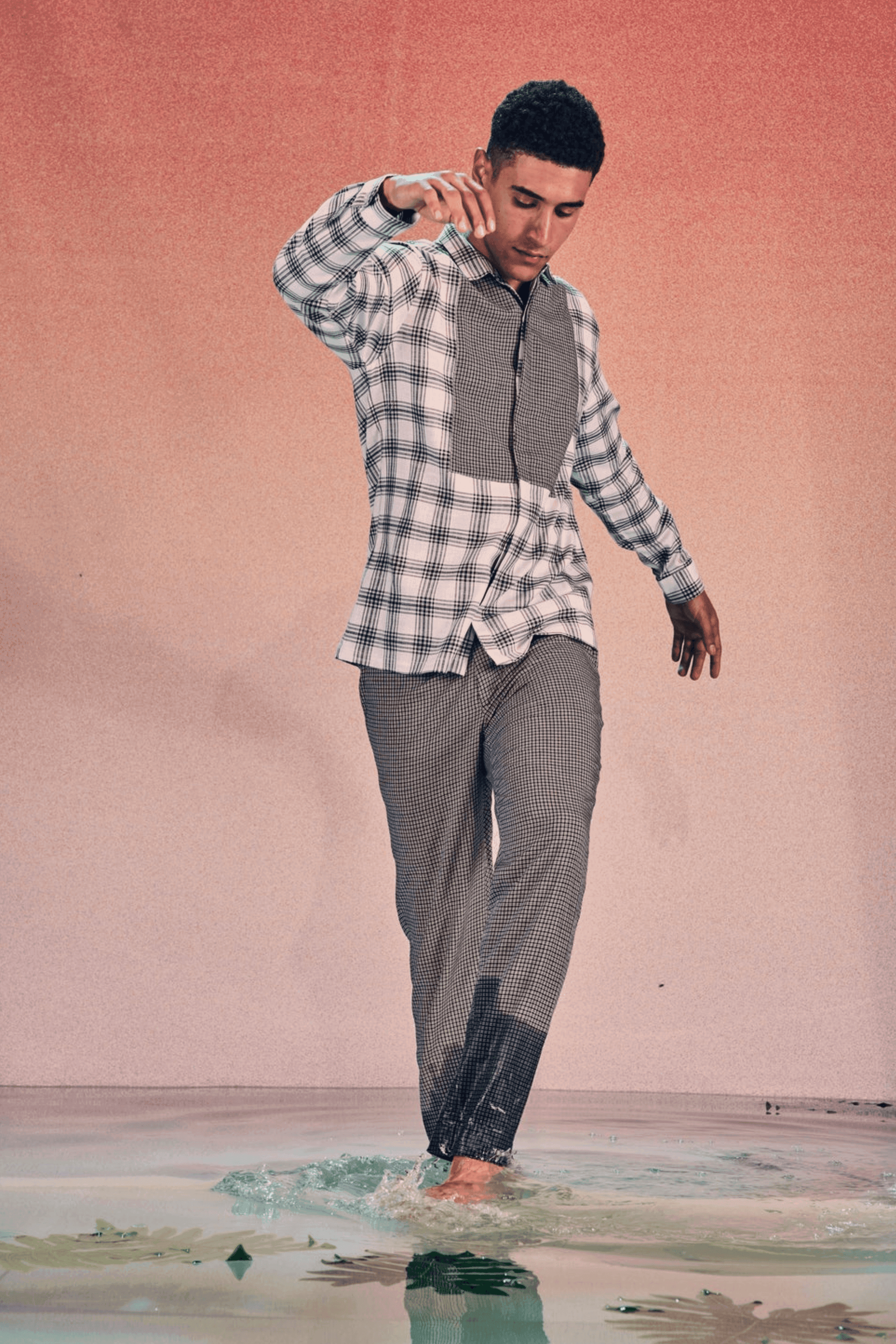 BIB CHECKED SET - dash and dot