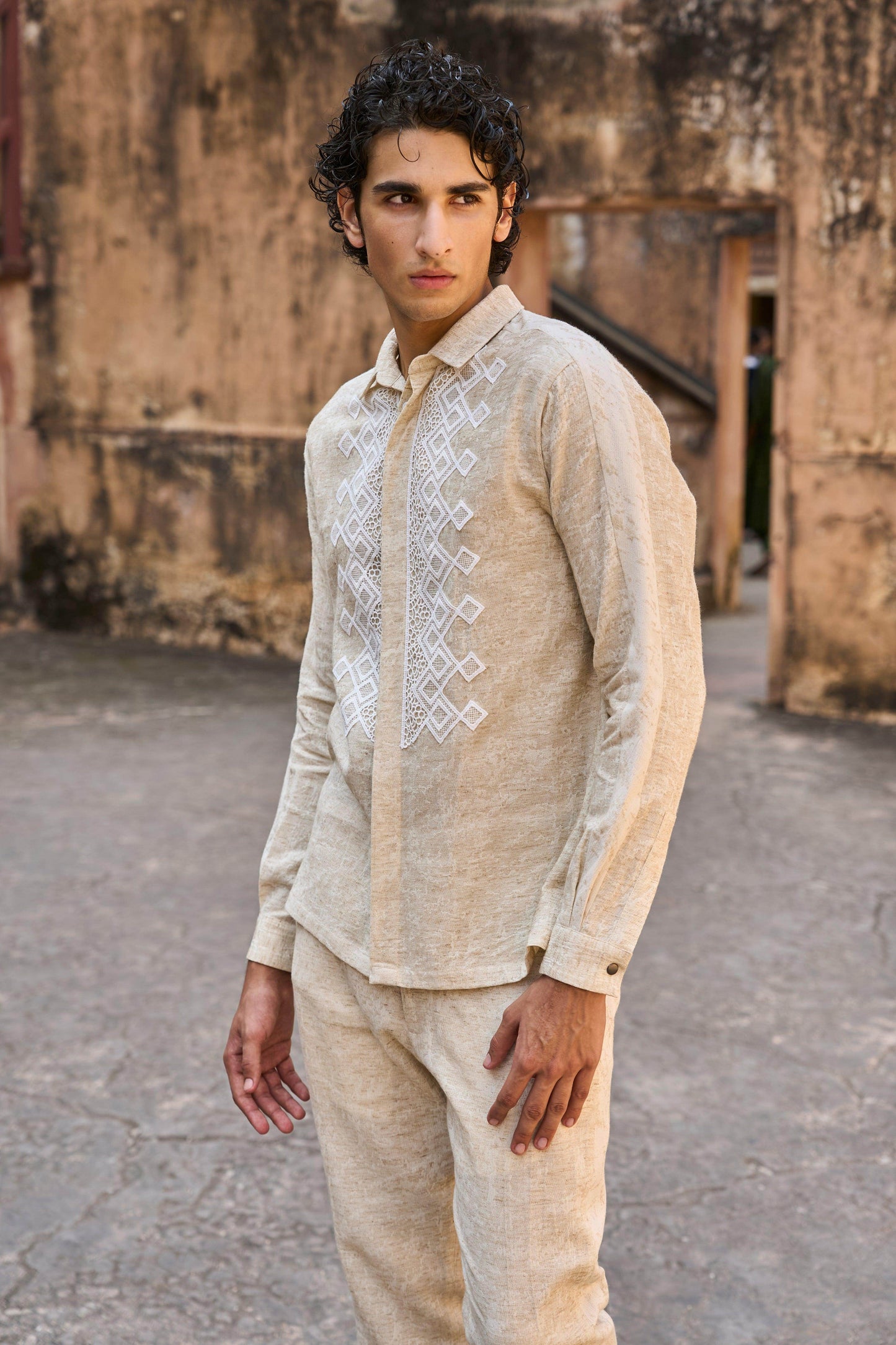 TEXTURED LINEN SET - dash and dot