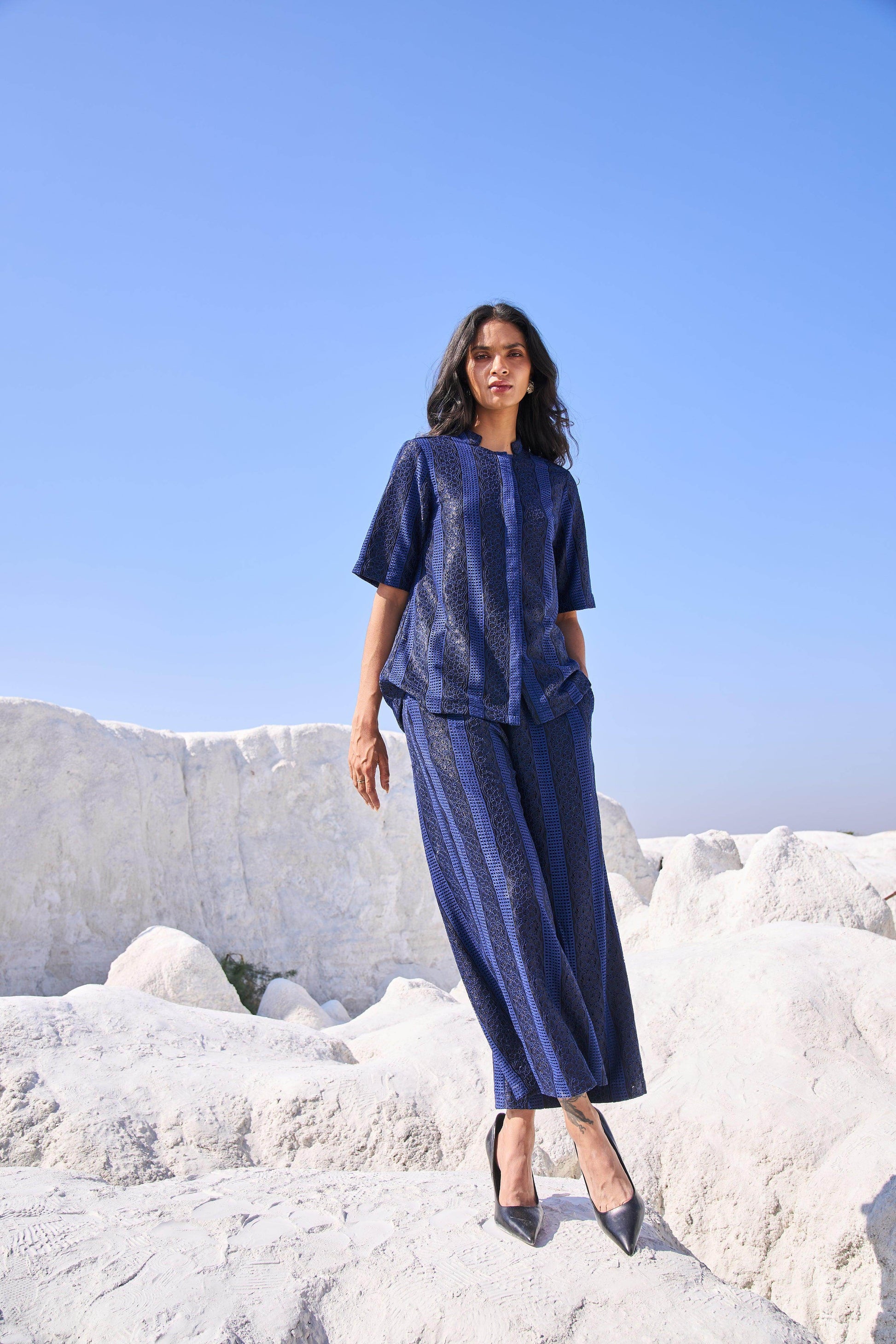 BLUE LACE SET - dash and dot