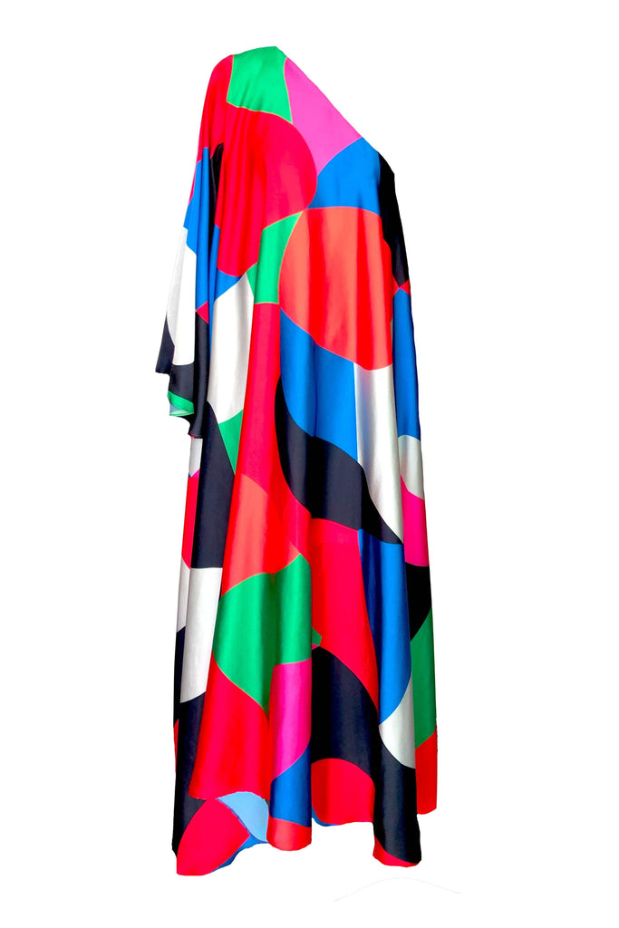 ABSTRACT SINGLE SLEEVE GOWN - dash and dot dash and dot