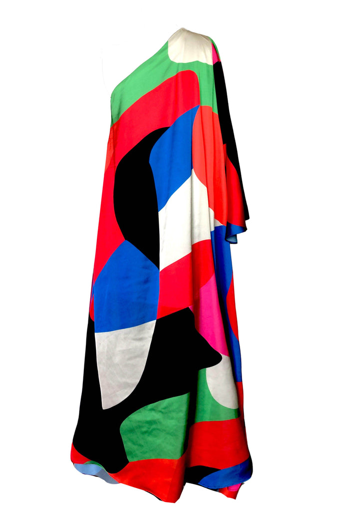 ABSTRACT SINGLE SLEEVE GOWN - dash and dot dash and dot