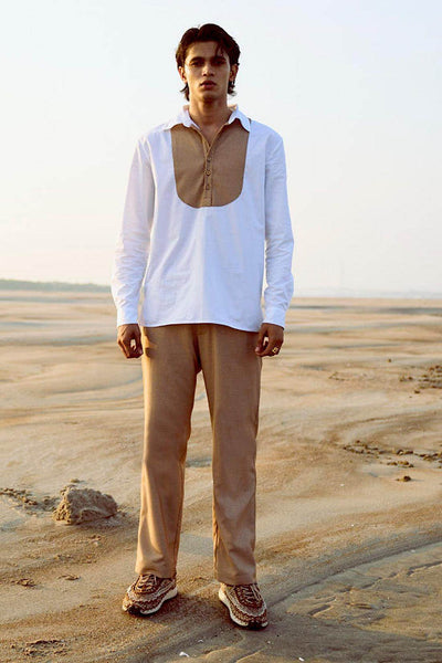 CONTRAST BIB PANT SET - dash and dot