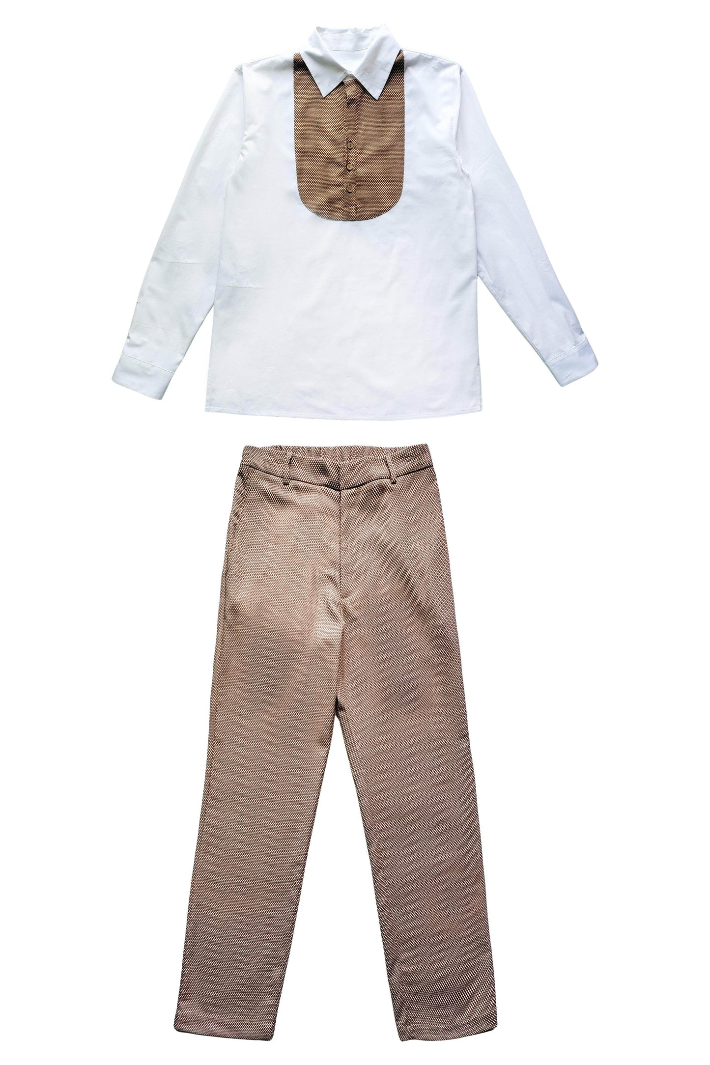 CONTRAST BIB PANT SET - dash and dot