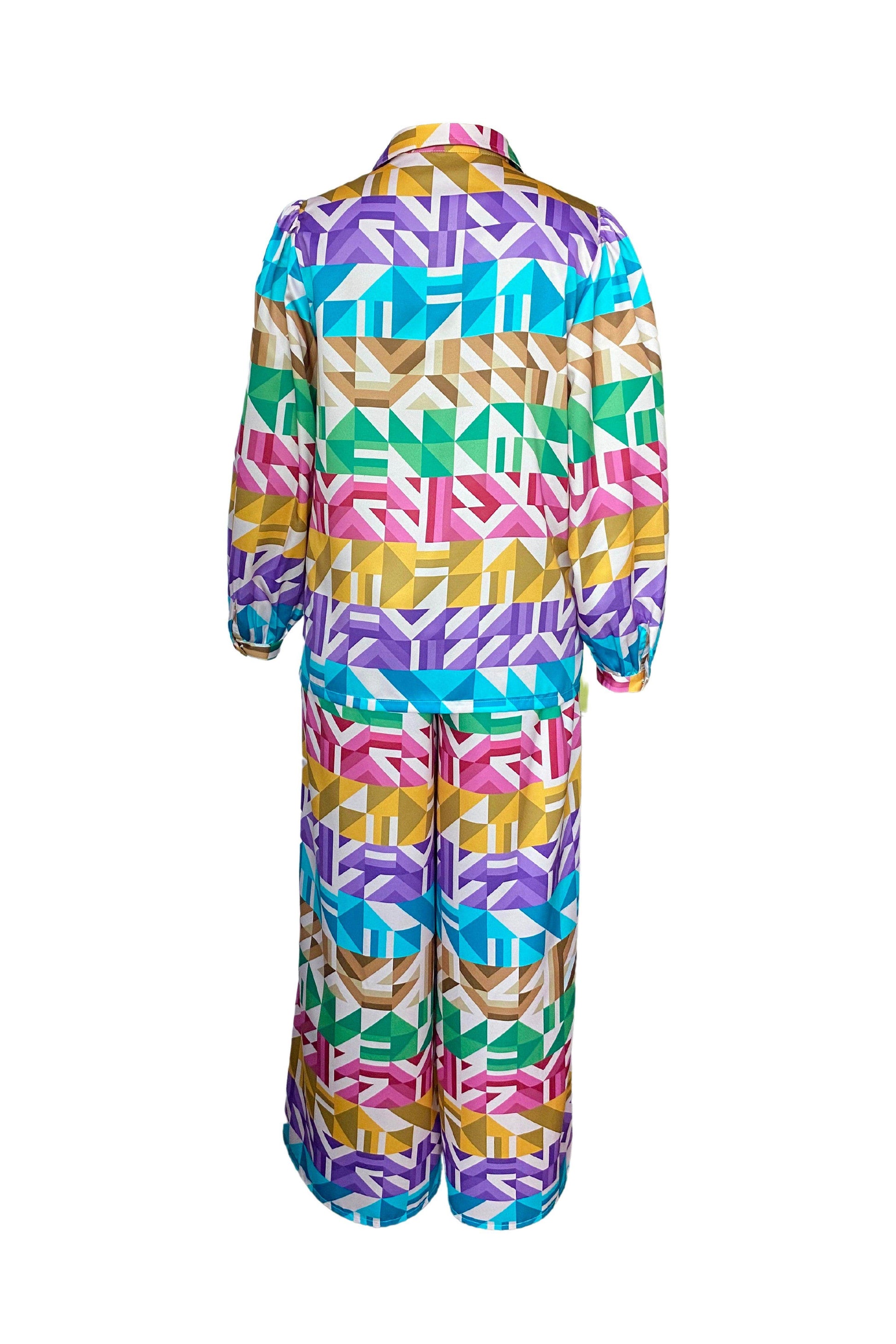 MULTICOLOUR MOTIF STRIPE PANT - dash and dot