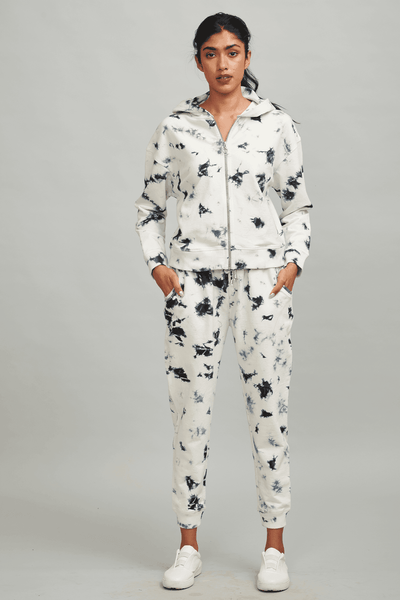 B/W TIE DYE JOGGER - dash and dot