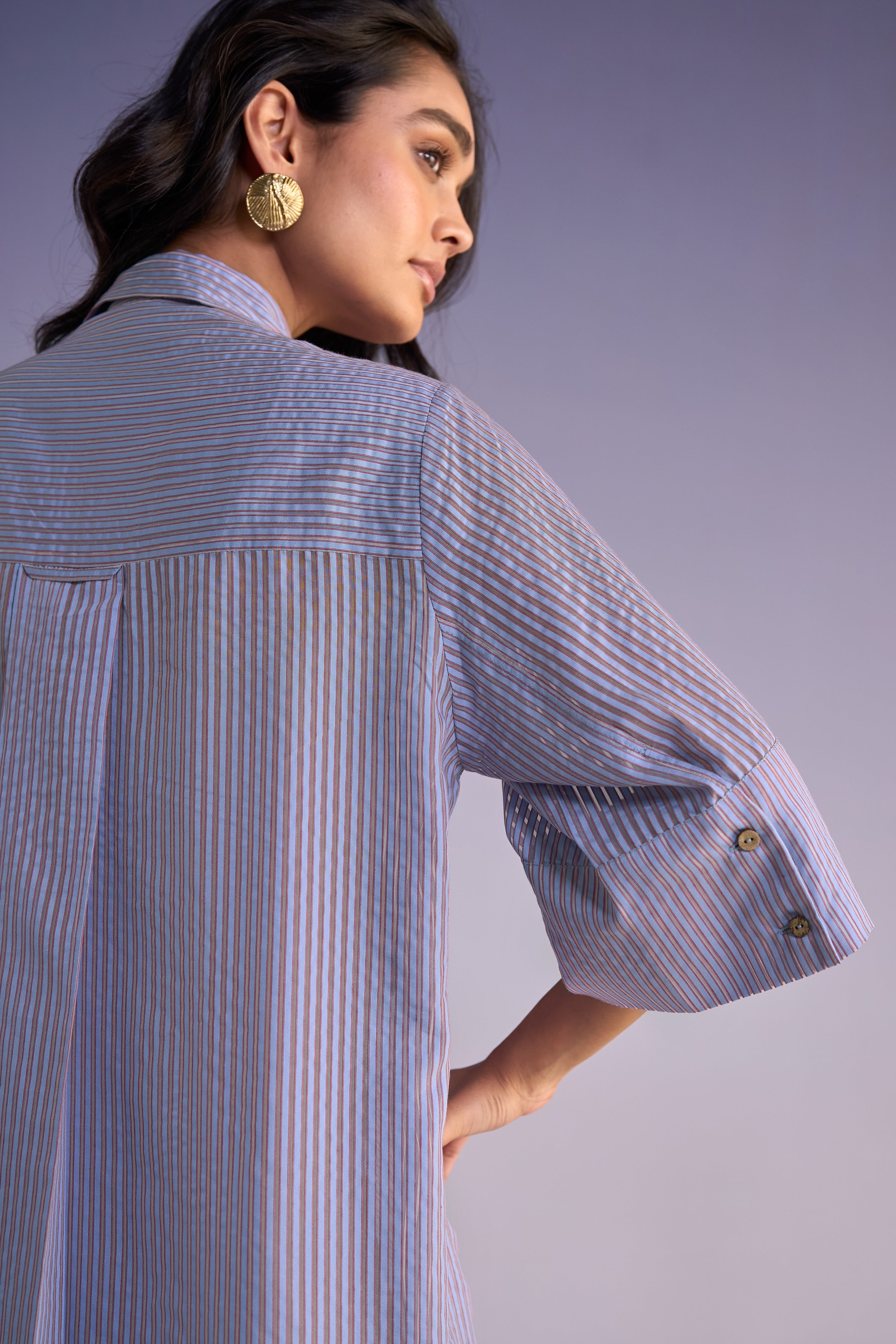 ruffle bib shirt dress Ruffle Shirt Dress With Tie for Women, Sugar Swizzle