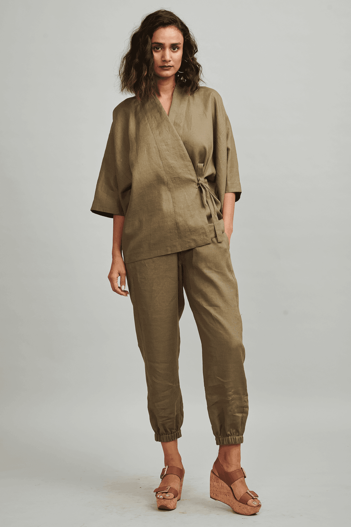 LINEN JOGGER PANT - dash and dot