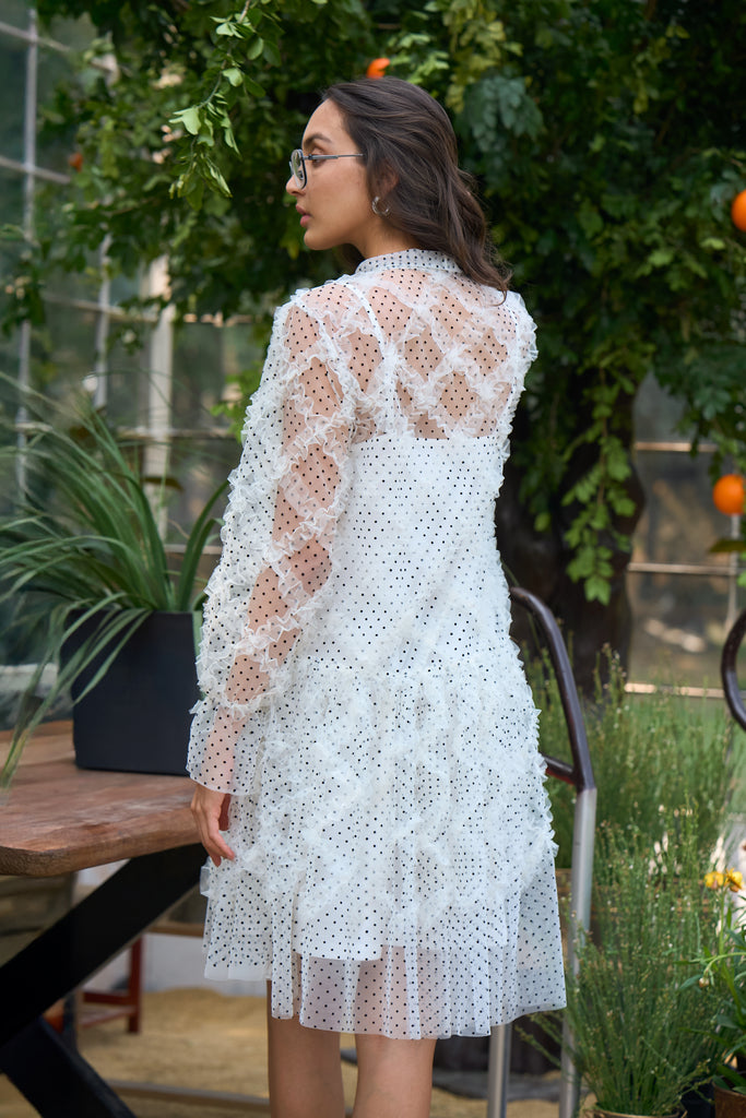 HAND APPLIQUÉ POLKA DOT DRESS dash and dot