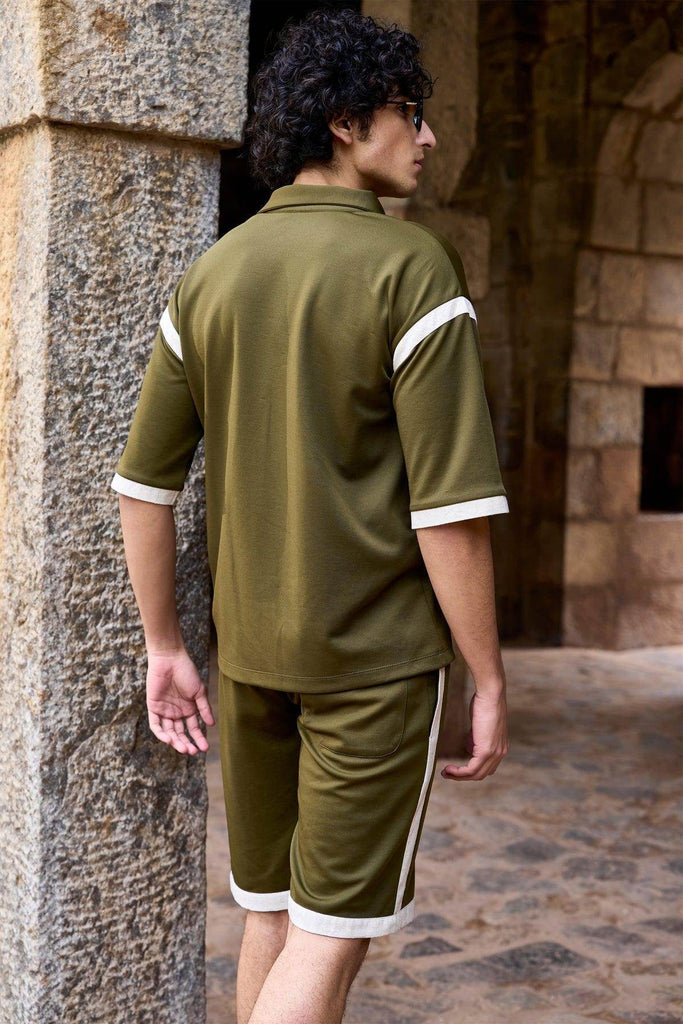 OLIVE KNIT SHIRT - dash and dot dash and dot