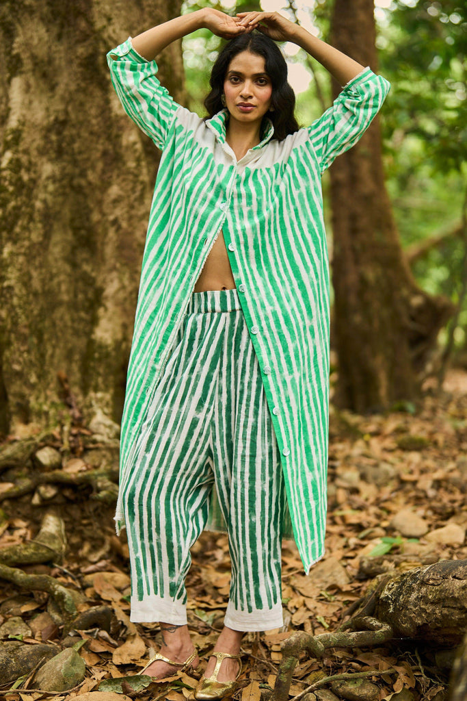 BRUSHTSTROKE DRAPED & PLEATED PANT - dash and dot dash and dot