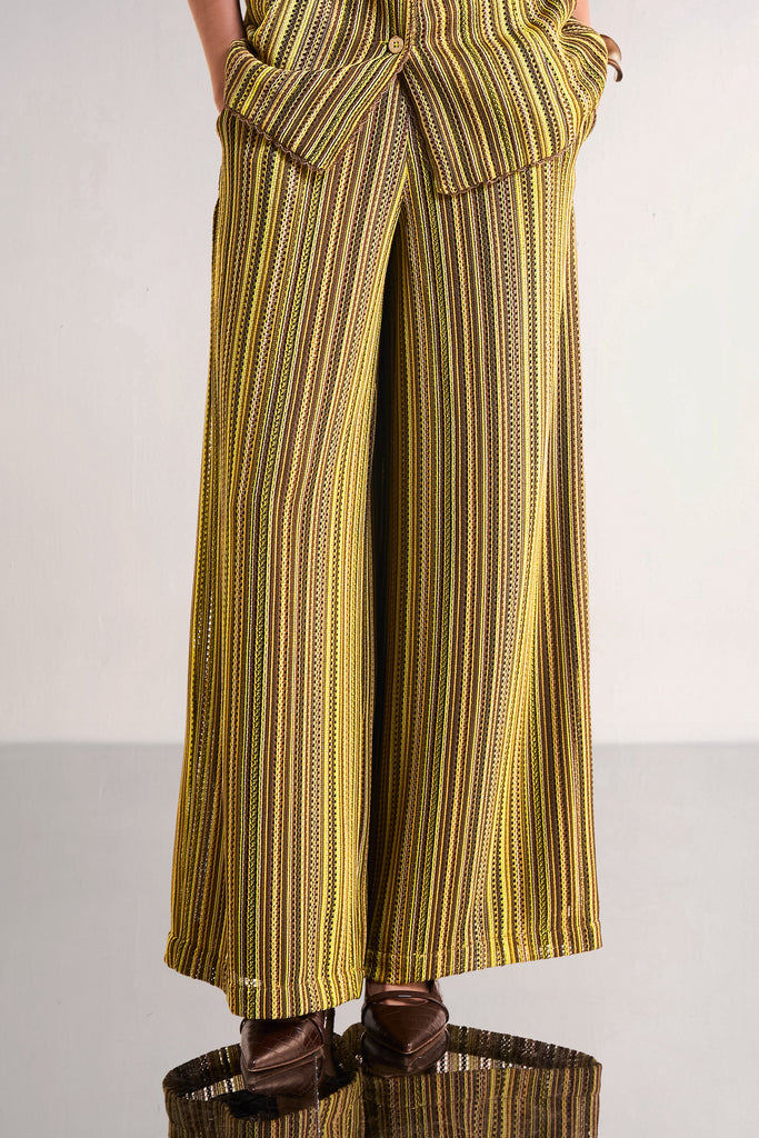 WIDE-LEGGED CROCHET KNIT PANT dash and dot