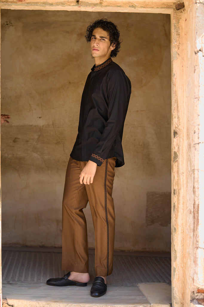 BORDER EMBROIDERED PANT - dash and dot dash and dot