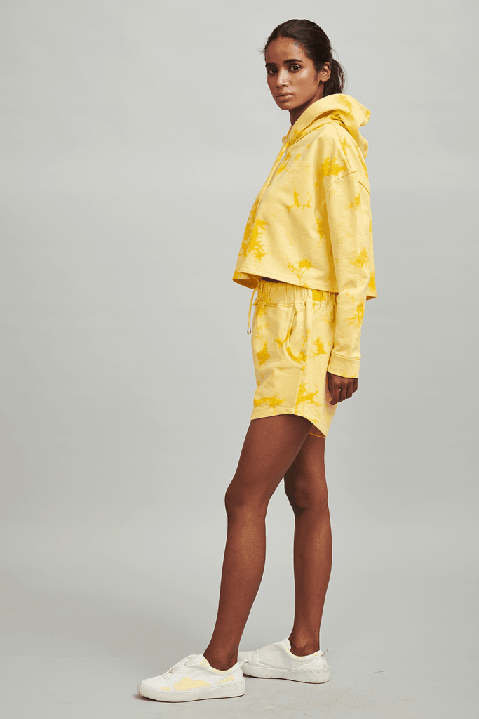 YELLOW TIE DYE HOODIE - dash and dot dash and dot