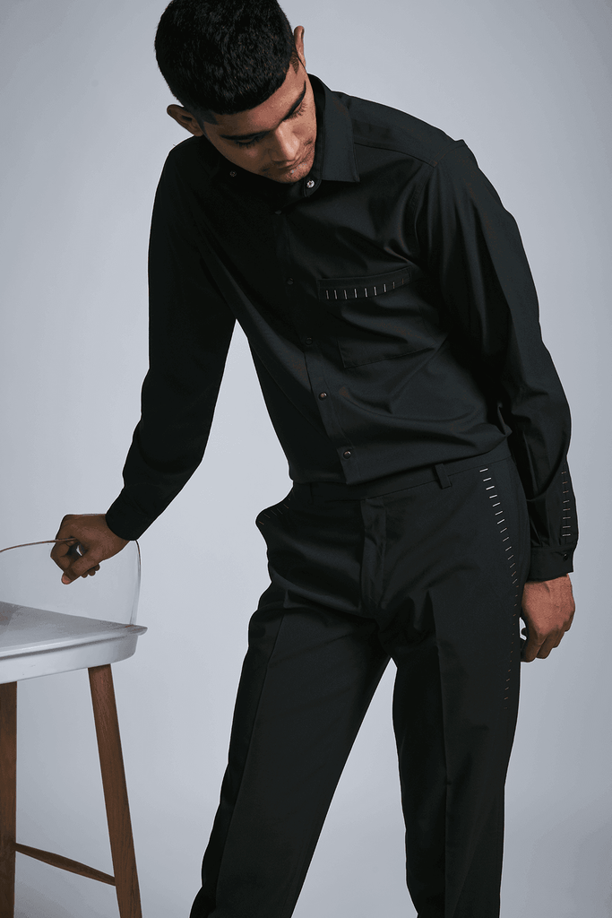 BLACK STAPLE CO-ORD SET - dash and dot dash and dot