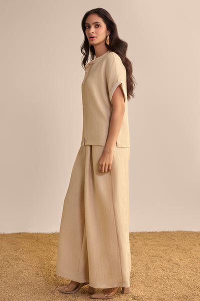 TEXTURED ASYMMETRIC SHIRT