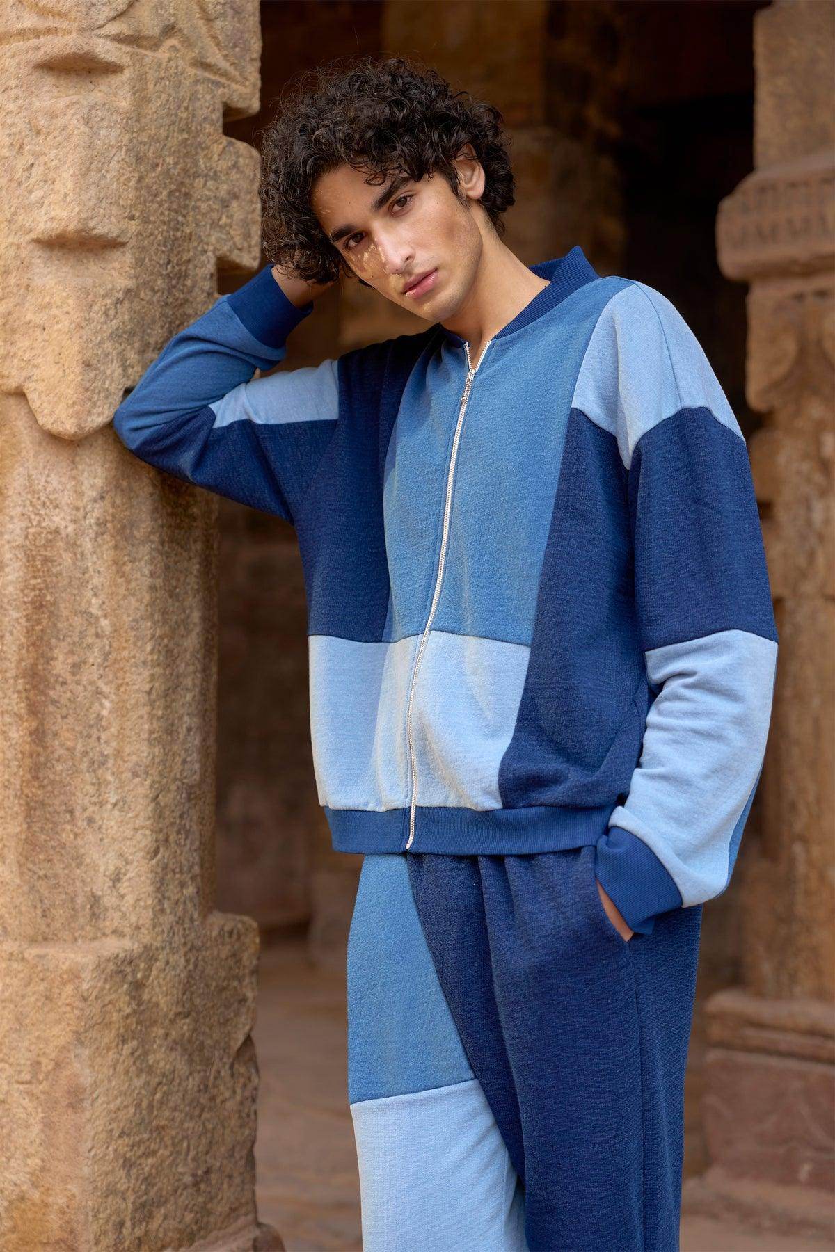 INDIGO BLOCKED TRACK SUIT - dash and dot