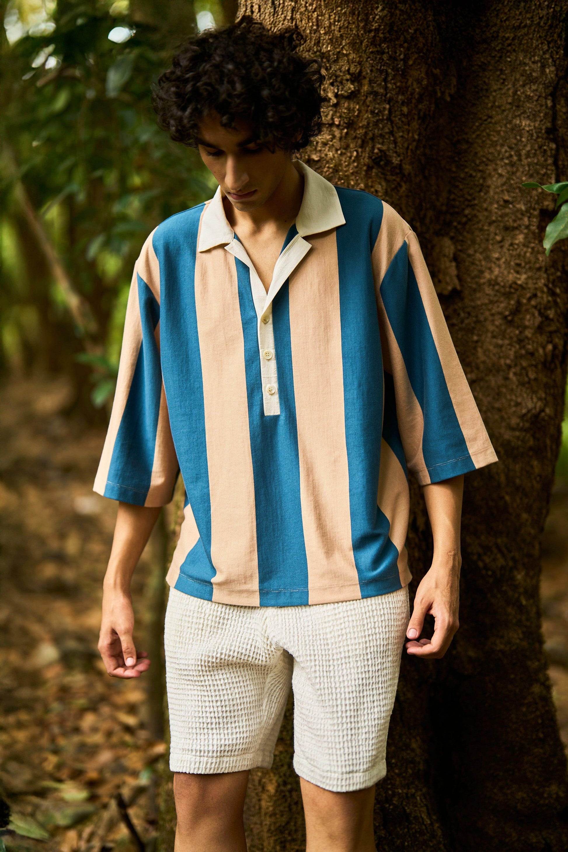 STRIPED RUGBY POLO - dash and dot